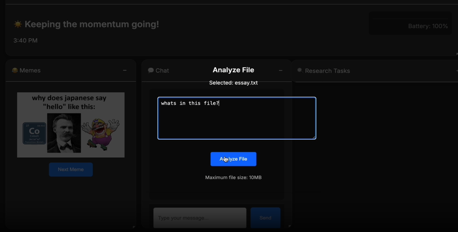 Main UI